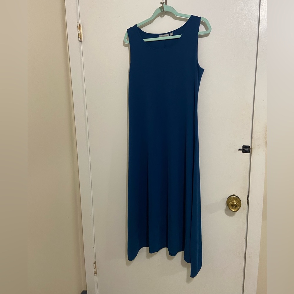 Elegant Blue Sleeveless maxi  Dress Susan Graver size medium
